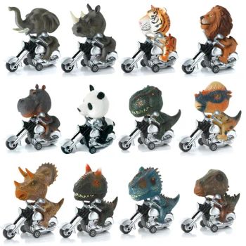 Children's Novel Unique Dinosaur Animal Design Friction Inertia Toy Car Model Dinosaur Friction Toy Vehicle - Free Market Co.,ltd - China