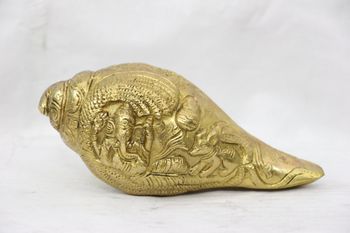 Brass Shankh Conch - Tribal Craft Mart Prop Akshat Shukla - India
