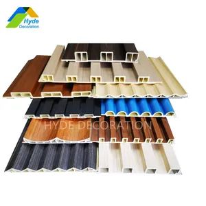 Wholesale Interior Decorative Baboo Charcoal Wood Veneer WPC Slat Paneling Fluted Wall Cladding Integrated PVC Wooden Louver Panel - Zhejiang Dingcheng New Material Technology Co., Ltd. - China