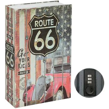 Diversion Metal Security Secret Hidden Storage Money Vintage Route 66 Book Safes Boxes with Combination Lock - Ningbo Yosec Industrial Co., Ltd. - China