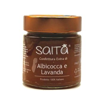 Top Quality Italian Apricot and Lavender Extra Jam SAITA with only natural ingredients 250gr - SAITA - Italy