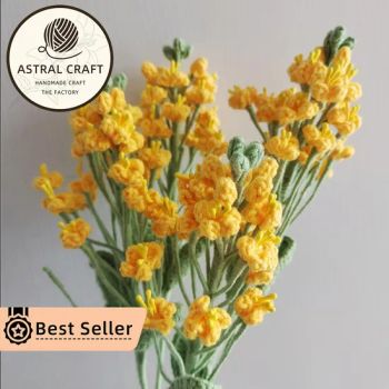 Handmade Artificial Finished Crochet Flowers Bouquet Rape Flower Kit Knitting Wholesale Accessories - Shantou Tianshangxing Crafts Processing Factory - China