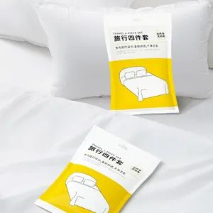 High Quality Bedspreads & Coverlets, Disposable Sheets for Travel Factory Wholesale Non-woven Travel 4 in 1 Bedding Set - Xiantao Tongda Non-Woven Products Co., Ltd. - China