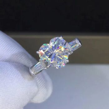 Gold Plated Wholesale Luxury Diamond Eternity Moissanite Jewelry Women Wedding Engagement Band 925 Silver Ring - Wuzhou Qianjian Jewelry Co., Ltd. - China