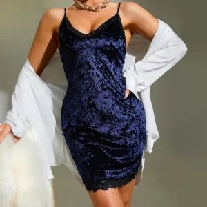Women's Sleepwear Luxury Nightgown Stain Short Pajamas Lounge Wear Night Dresses - Market Union Co. Ltd. - China