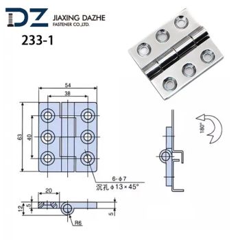 Shipping Container Jewelry Clasps Aluminum Door Kitchen Cabinets Luxury Shower Room Folding Table Rotating Hinge - Jiaxing Dazhe Fastener Co., Ltd. - China