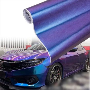 Purple Blue Chameleon Glossy Vinyl Car Wrap Sticker Car Body Films Sticker Decal Roll Self Adhesive Vinyl Film - Guangzhou Richangjing Optoelectronic Co., Ltd. - China
