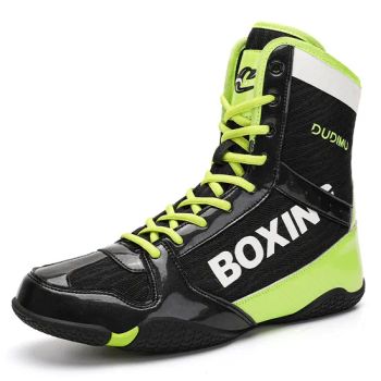 Factory Custom Brand Microfiber Rubber Women Fighting Sports High Top Boots Professional Training Mens Boxing Wrestling Shoes - Baoding Saikun Import and Export Co., Ltd. - China