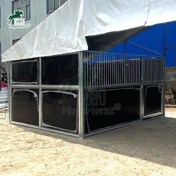 Equestrian Equipment Horse Barn Horse Stable Panel Horse Box HS Code 73089000 Age Group Adults Model NO. PSHD GR Certificate - QINGDAO HOPE HORSE TRADE CO., LTD. - China
