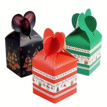 Custom Candy Chocolate Cookie Storage Paper Cardboard Christmas Eve Gift Packaging Boxes with Handle Merry Christmas Packaging Bags - Shenzhen Hongchen Packaging Co., Ltd. - China