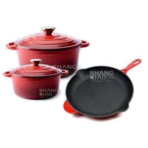 Cast Iron Casserole Cookware Sets Cast Iron Enamel Dutch Oven - Hebei Shangqiao Imp. & Exp. Co., Ltd. - China