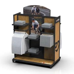 Custom Clothing Display Rack for Shop Garment with Casters - Arrival Technology (Xiamen) Co., Ltd. - China