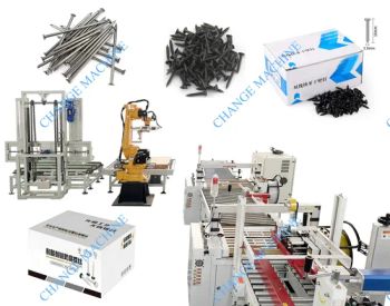 2026 Latest High Automation Nails Screws Nuts Bolts Fasteners Boxes Cartons Packing Strapping Robot Palletizing Production Line - Guangzhou Change Machinery Co., Ltd. - China