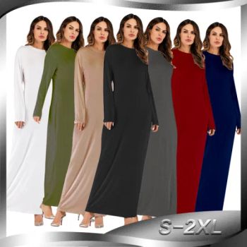 Wholesale Maxi Skirt Women Dress Muslim Dress Islamic Clothes Ladies Garment Dubai Abaya Base Shirt Girls Under Skirts - Hangzhou Weimei Garments Co., Ltd. - China