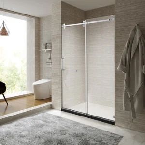 Wall to Wall Frameless 10 mm Glass Rolling Door & Panel Glass Shower Doors for Hotel - Hangzhou Snuofan Industrial Co., Ltd. - China