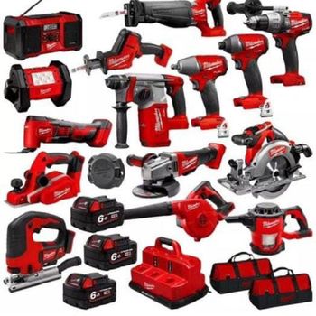 Milwaukee M-18 Cordless 18V Combo Kit with 5 Battery & Charger, Brushless Drill Wrench 17-Tool Power Tool Combo - Incredible Connections Graphics (PTY) LTD - South Africa