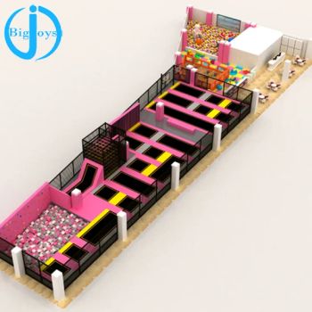 Trampoline Playground Park Multifunction Indoor Trampoline Park Equipment with Slide - Zhengzhou Bigjoys Amusement Equipment Co., Ltd. - China