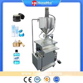 Vertical Cosmetic Cream Filling Machine Heating Jacket Constant Temperature Heating and Stirring Liquid Filling Machine - Guangzhou Hone Machinery Co., Ltd. - China