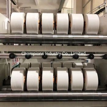 Baby Diaper Raw Material 620d Good Elastic Spandex Yarn Polyester Feather Yarn with High Quality Hygiene Products - Champions Industry Co., Limited - China