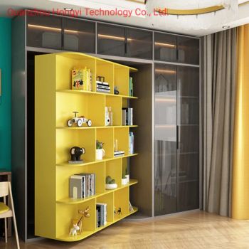 Custom Made Multipurpose Smart Bedroom Furniture Rotating Space Saving Hidden Wall Bed Murphy Beds with Bookshelves TV Stand - Quanzhou Hongyi Technology Co., Ltd. - China