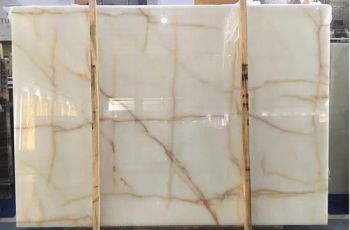 Natural Stones Golden Cloud White Onyx for Interior Floor Wall tiles slabs - Xiamen G Stone Co., Ltd. - China