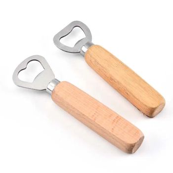 Wooden Beer Bottle Opener Customized Logo Glass Bottle Openers Stainless Steel Handle Bottle Opener - Anhui Beauty Home Technology Co., Ltd - China