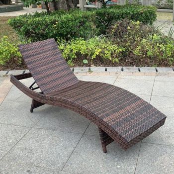 Wholesale Waterproof Garden Lounge Chairs, Swimming Pool Beach Outdoor Furniture, Sunbathing Beds, Sun Rattan Lounge Chairs - Foshan Zhechengju Furniture Co., Ltd - China