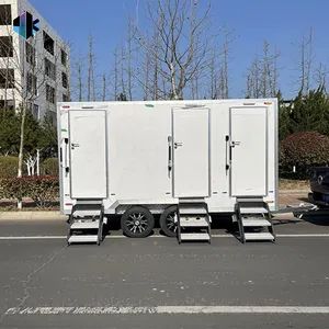 Professional High-End Steel Mobile Trailer Toilets with Two Compartments - Shandong Zhongmai Industrial Technology Co., Ltd. - China
