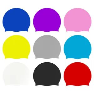 Silicone Swim Pool Hat Elastic Swimming Bath Caps Ear Hair Protection Waterproof Solid Color Swimming Accessories - Fuzhou Tengchuan International Trading Co., Ltd. - China