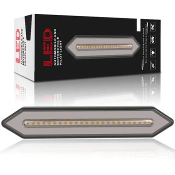 100LED Amber Red 10 30V Truck Light Systems Stop Tail Turn Signal Flowing Neon Halo Ring Taillight for Cars Pickups Trailers - T-Bull Electronics Co., Limited - China