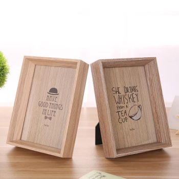 Natural 7-Inch Picture Frame Photo Wall Wood Frame Home Craft - Fuzhou August Trade Co., Ltd. - China