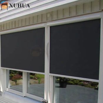 Xuhua Factory Outdoor Windproof Blinds Window Shades Manual Motorized Zipper Screen Blinds - Guangzhou Xuhua Sunshade Technology Co.,Ltd. - China