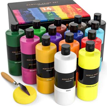 Non-Toxic 500ml Plastic Bottle Packaging Artists Acrylic Colour Paint - Ningbo Colorswoo Art Supply Co., Ltd. - China