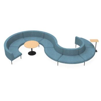 Modern Curved Seating Office Sofa for Office Reception Waiting Area - Shanghai LYJ Furniture Co., Ltd - China