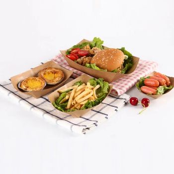 High Quality Disposable Hot Dogs Popcorn Kraft Paper Packaging Trays - Hefei Baide Packaging Technology Co., Ltd. - China