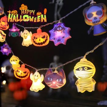 Halloween String Lights Decorations - Ghost Pumpkin Bat Cat Skull Witch Indoor Outdoor Party - Global Custom Solutions Co.,Ltd - China