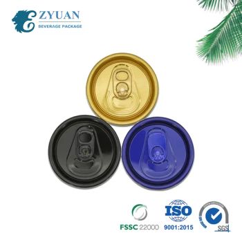 Custom Color Pull Tab Empty Food Grade 200 202 Sot Rpt Loe Soe B64 Sot 200 202 B64 Cdl Full Aperture Beverage Can Easy Open Lid - Yantai Zhuyuan Environmental Tech Co., Ltd. - China