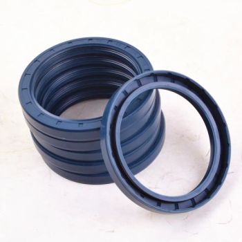 High-End Custom FKM NBR Buna Shore a 70 Blue Color Automotive Skeleton Double Lip Oil Seal Rotary Shaft Seals for Agricultural Machinery - SHENZHOU CITY SANSHI RUBBER CO., LTD. - China