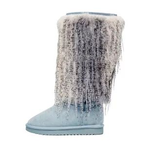 Comfortable Warm Women's MID-Calf Boots with Fur Tassels - Guangzhou Junlilai Shoes Co., Ltd - China