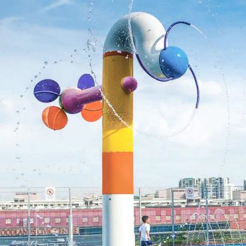 Well - Known Eco - Friendly Material Water Spray Toys Wind Leaf Water Play Sketch Equipment - Guangzhou Hongxing Water Park Equipment Co., Ltd. - China