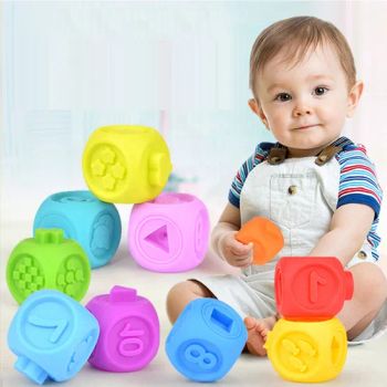 Toddlers DIY Stacking Soft Number Silicone Building Blocks Toys Baby Teether Toy Educational Silicon Block Infant Toys - Shantou Tombo Toys Co., Ltd. - China
