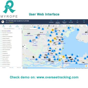 GPS Vehicle Tracker System Software with APP Oversee Type Software Model NO. Oversee Main Market Africa HS Code - Rope Innovation Co., Ltd. - China