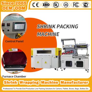 Semi-Automatic 2 in 1 Plastic Film Heat Pack/Packing/ Packaging/Wrap/Shrink Wrapping Machine for Steel Processing/ Concrete Processing/Dyeing Factory - Elite Machinery Group Co., Ltd - China