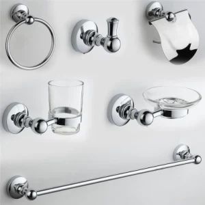 6 Pieces Modern Bath Accessories Products Chrome Wall-Mounted Bath Hardware Set - Wenzhou Baogeli Sanitary Wares Co., Ltd. - China