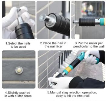 Heavy Duty Concrete Nail Gun and Complete Tool Set Origin China Model NO. ymn56 Warranty 1 Year Port: Yiwu, China Trademark - Wuhan Zhongwei Liancheng International Trade Co., Ltd. - China