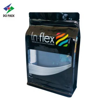 Dq Pack Custom Logo Plastic Packaging Pouch China Plastic Products High Quality Stand up Zipper Pouch Flat Bottom Box Pouches for Snack - Guangdong Danqing Printing Co., Ltd. - China