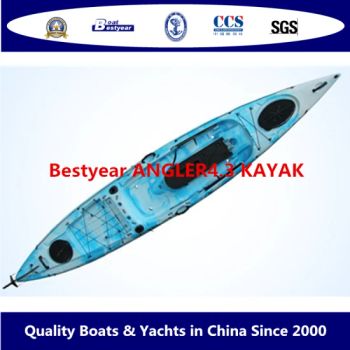 Bestyear 4.3m Fiberglass or Plastic Angler Colorful Kayak for Single or Twin People - Qingdao Bestyear Hardware & Machinery Co., Ltd. - China