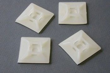 Nylon Self Adhesive Cable Tie Mounts Material Nylon, Nylon 66 Color Natural White & Black, - Vikash Enterprises - India