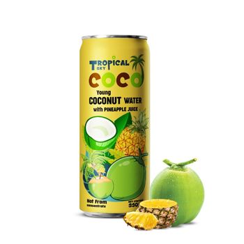 OEM Pure coconut water mix mango juice drink 330ml sleek can Shelf Life 24 Months Packaging 250ml/330ml/500ml Packaging Type Sleek/short Can - Tropical Sky Food And Beverage Co., Ltd in Viet Nam - Vietnam
