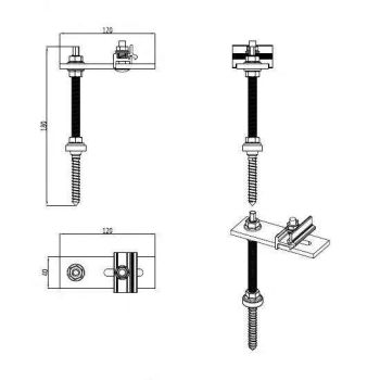 Solar Bracket Fastener Tin Roof Photovoltaic Hanger Bolts for Solar Mounting System - Blue Dolphin (Xiamen) New Energy Co., Ltd. - China